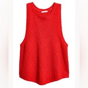 H&M Women’s Red Knit Sleeveless Top